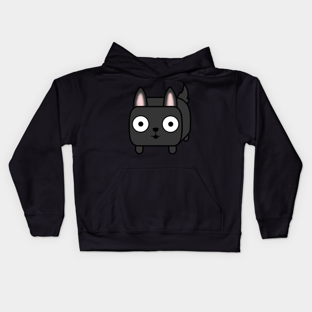 German Shepherd Loaf in Black Kids Hoodie by calidrawsthings